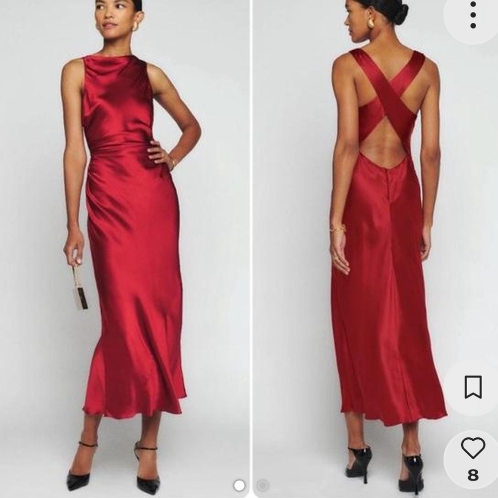Reformation Cassette Dress - SZ 2 - Red